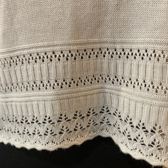 Signature by Robbie Bee Ivory Short Sleeved Cardigan Sweater/Shrug Women’s Sz 10 - Picture 7 of 11